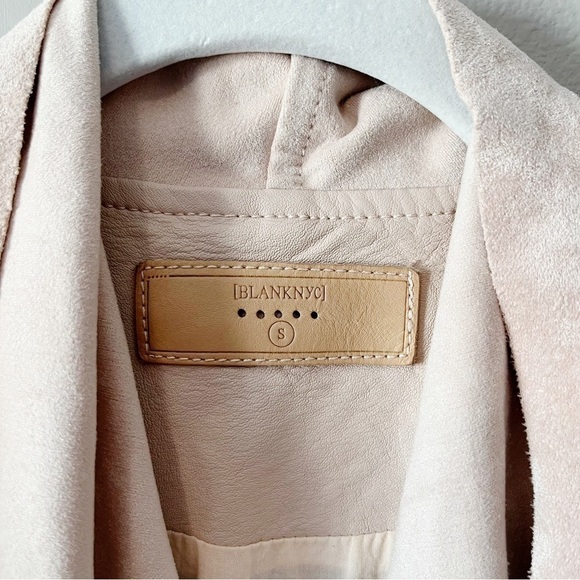 Blank NYC Soft Pink Faux Leather Suede Moto Jack Full Zip Size Small - Picture 6 of 10